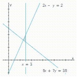 Write a system of linear inequalities that describes the shaded region. ​  
