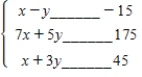 Write a system of linear inequalities that describes the shaded region. ​   ​ Answer   or   . ​  