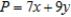 Solve the linear programming problem by the method of corners. Maximize   subject to           A)  x = 30, y = 38, P = 392 B)  x = 20, y = 28, P = 344 C)  x = 10, y = 38, P = 412 D)  x = 30, y = 10, P = 300