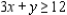 Solve the linear programming problem by the method of corners. Minimize     subject to         A)  x = 3; y = 3; C = 69 B)  x = 9; y = 1; C = 103 C)  x = 1; y = 9; C = 127 D)  x = 3; y = 3; C = 64