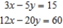 Determine whether the system of linear equations has one and only one solution, infinitely many solutions, or no solution. Find all solutions whenever they exist. ​   ​ A)  one and only one solution   B)  one and only one solution   C)  one and only one solution   D)  infinitely many solutions   E)  no solution