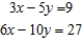 Solve the linear system of equations. If the system is inconsistent, indicate this. ​  
