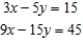 Determine whether the system of linear equations has one and only one solution, infinitely many solutions, or no solution. Find all solutions whenever they exist.  