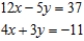 Solve the linear system of equations. If the system is inconsistent, indicate this.  