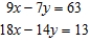 Solve the linear system of equations. If the system is inconsistent, indicate this. ​  