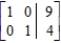 Indicate whether the matrix is in row-reduced form.    A)  The matrix is not in row-reduced form. B)  The matrix is in row-reduced form. 