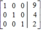 Indicate whether the matrix is in row-reduced form.    A)  The matrix is not in row-reduced form. B)  The matrix is in row-reduced form. 