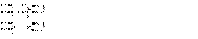 Write the augmented matrix corresponding to the given system of equations.  