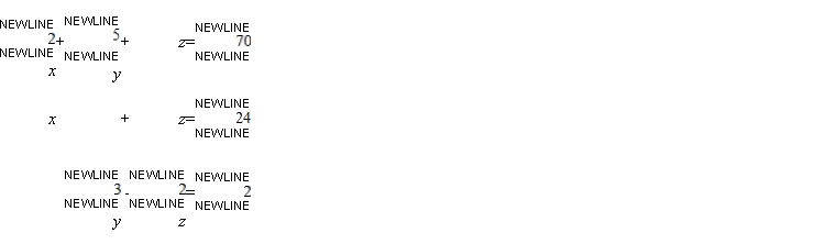 Solve the system of linear equations using the Gauss-Jordan elimination method.  