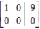 Indicate whether the matrix is in row-reduced form. Answer yes or no. ​  
