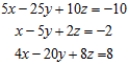 Solve the system of linear equations using the Gauss-Jordan elimination method. ​   ​ A)    B)    C)    D)    E)  no solution