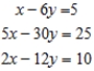 Solve the system of linear equations using the Gauss-Jordan elimination method. If there is no solution, answer none. ​  