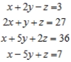 Solve the system of linear equations using the Gauss-Jordan elimination method. If there is no solution, answer none. ​  
