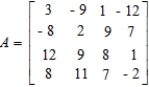 Identify the column matrix. What is its transpose?         A)    B)    C)    D)   