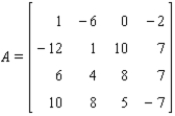 Identify the square matrix. What is its transpose?         A)    B)    C)    D)   