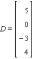 Identify the row matrix. What is its transpose?         Row matrix: __________ (A,B,C or D) Transpose: __________