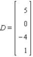 Identify the column matrix. What is its transpose?         Column matrix: __________ (A,B,C or D) Transpose: __________