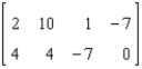 Find the transpose of the given matrix.  