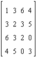 Find the transpose of the matrix.  