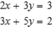 Writing a matrix equation that is equivalent to the given system of linear equations, solve the system using the inverse matrix. ​   ��​ A)    B)    C)    D)    E)  The system is inconsistent.