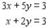 Writing a matrix equation that is equivalent to the given system of linear equations, solve the system using the inverse matrix.  
