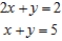 Writing a matrix equation that is equivalent to the given system of linear equations, solve the system using the inverse matrix. ​  