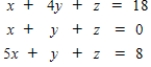 Writing a matrix equation that is equivalent to the given system of linear equations solve the system using the inverse matrix. ​  