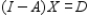 Solve the matrix equation   for the given matrices A, D and X.   Round the elements of X to two decimal places. A)    B)    C)    D)   