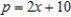 Consider the supply equation   , where x is the quantity supplied in units of 1,000 and p is the unit price in dollars. Determine the number of units of the commodity the supplier will make available in the market at the given unit price   . A)  2,400 B)  2,700 C)  3,000 D)  3,300 E)  3,600