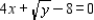 Determine whether the equation defines y as a linear function of x. If so, write it in the form y = mx + b . If not, answer non-linear.  