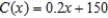 Find the break-even point for the firm whose cost function C and revenue function R are given.   ;    