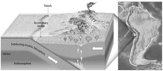 What type of continental margin is illustrated in the diagram below?  