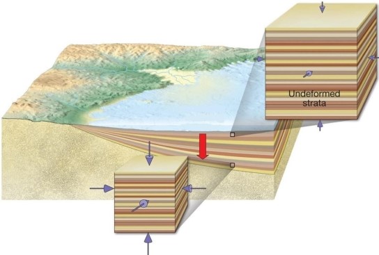 What type of stress (pressure)is illustrated in the diagram below?  