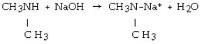 <strong>Which of the following represents the complete neutralization of N,N-dimethylamine?</strong> A)   B)   C)   D)   E)   <div style=padding-top: 35px> 