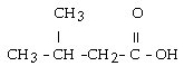 What is the IUPAC name for this compound?   A)  pentanoic acid. B)  2-methylbutanoic acid. C)  3-methylbutanoic acid. D)  2-methyl butyric acid. E)  2-methyl-4-butanoic acid.