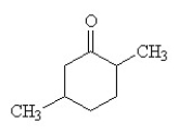 What is the IUPAC name for this compound?   A)  methylcyclohexanone B)  2,5-dimethylcyclohexanone C)  1,4-dimethyl-2-cyclohexanone D)  cyclohexyl methyl ketone E)  1,4-dimethyl-3-cyclohexanone