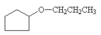 What is the name of this compound?   A)  cyclopentyl propyl ether B)  cyclopentyl propyl ketone C)  1-cyclopropyl-1-propylalcohol D)  propylcyclopentanol E)  3-cyclopentylpropanol