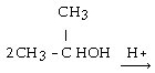 What is the structural formula of the ether formed in this reaction?   A)    B)    C)  CH<sub>3</sub> - CH₂ - CH₂ - O - CH₂ - CH₂ - CH<sub>3</sub> D)    E)  CH<sub>3</sub> - CH₂ - O - CH₂ - CH<sub>3</sub>