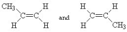 <strong>Which of the following pairs of compounds are cis-trans isomers?</strong> A)   B)   C) HC ≡ C - CH3 and CH3- C ≡ CH D)   E)   <div style=padding-top: 35px> 