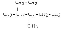 What is the IUPAC name for this alkane?   A)  2-ethyl-3-methylpentane B)  4-ethyl-3-methylpentane C)  3, 4-dimethylhexane D)  2, 3-diethylbutane E)  octane
