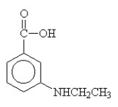 The amide formed in the reaction of benzoic acid and ethylamine is A)    B)    C)    D)    E)   