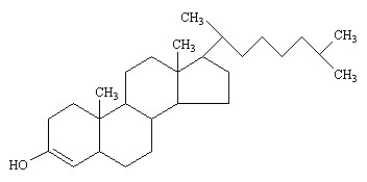 For the question(s)  that follow, identify the class of lipid to which each of the following molecules belongs. -  A) steroid B) glycerophospholipid C) wax D) bile salt E) prostaglandin