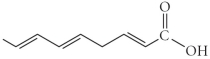 Which of the following is a fatty acid which is a solid at room temperature? A)    B)    C)    D)    E)   