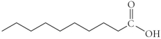 Which of the following is a fatty acid which is a solid at room temperature? A)    B)    C)    D)    E)   
