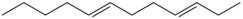 Choose the polyunsaturated triacylglycerol from the compounds below. A)    B)    C)    D)    E)   
