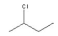 What is the IUPAC name for the following?   A) 1-chlorobutane B) 2-chlorobutane C) 3-chlorobutane D) 2-chloropropane E) chlorobutane