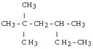 What is the IUPAC name of this alkane?   A) 4-ethyl-2,2-dimethylpentane B) 2-ethyl-4,4-dimethylpentane C) 2,2,4-trimethylhexane D) 2-ethyl-2,2-dimethylpentane E) 3,5,5-trimethylhexane