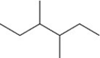 What is the IUPAC name for this alkane?   A) 2-ethyl-3-methylpentane B) 4-ethyl-3-methylpentane C) 3, 4-dimethylhexane D) 2, 3-diethylbutane E) octane