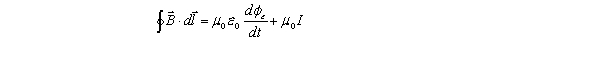 Maxwell generalized Ampère's law to read   from which the displacement current is defined as A)    B)    C)    D)    E)   