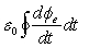 Maxwell generalized Ampère's law to read   from which the displacement current is defined as A)    B)    C)    D)    E)   